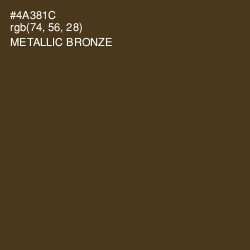 #4A381C - Metallic Bronze Color Image